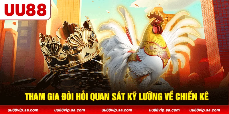 Tham gia đòi hỏi quan sát kỹ lưỡng về chiến kê
